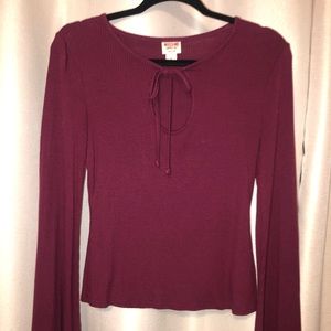 Mossimo Ribbed Long Shirt with Bell Sleeves